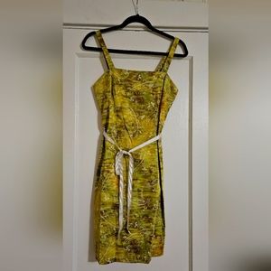 Lily Sleeveless Fitted Dress with Ribbon Belt Size Small